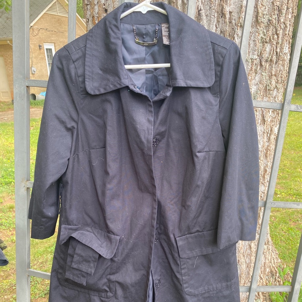 Belted 3/4 sleeve lined jacket